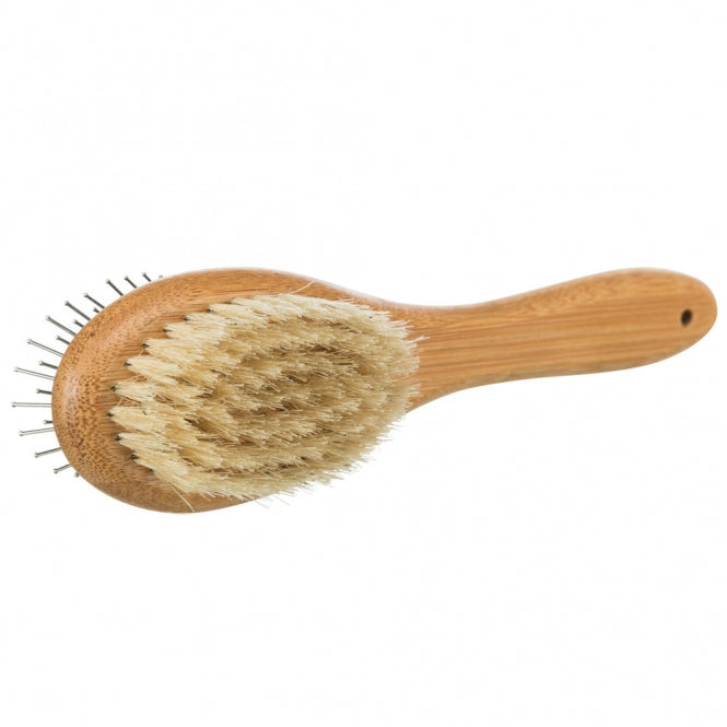 Trixie Trixie beidseitige Bürste aus Bambus - 5 x 19 cm – Detailansicht