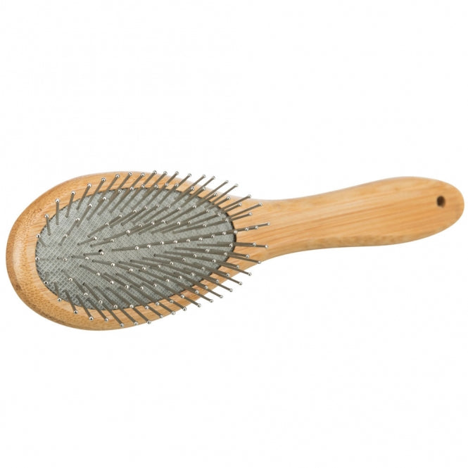 Trixie Trixie beidseitige Bürste aus Bambus - 6 x 22 cm – Größenansicht