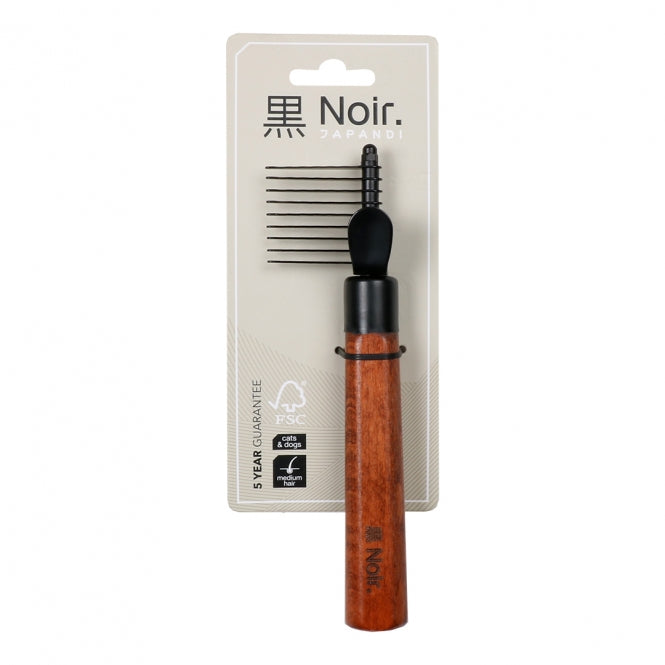 EBI EBI Noir Japandi Entfilzungskamm - S - 18 x 4,5 x 2,5cm – Vorderansicht