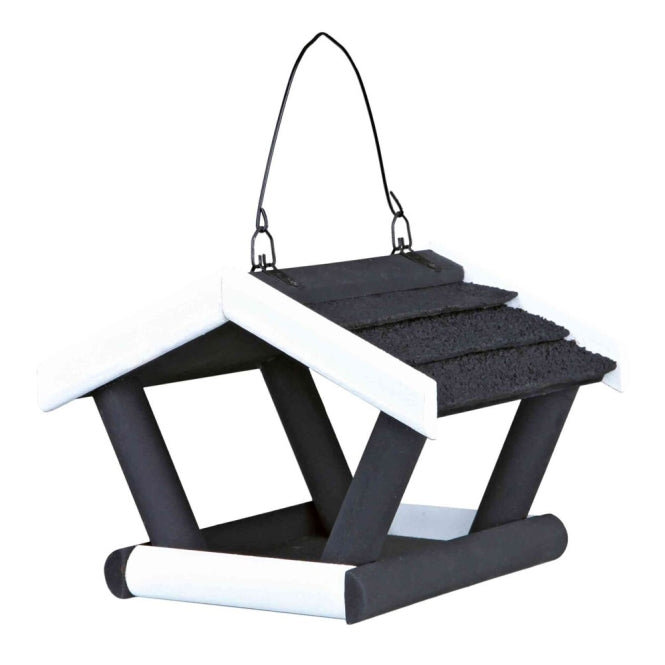 Trixie Trixie Hängendes Vogelfutterhaus - schwarz/weiß – Vorderansicht