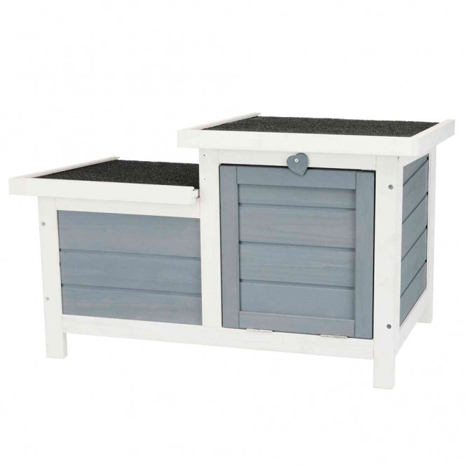 Trixie Trixie Natura Kleintierhaus - grau/weiß – Detailansicht