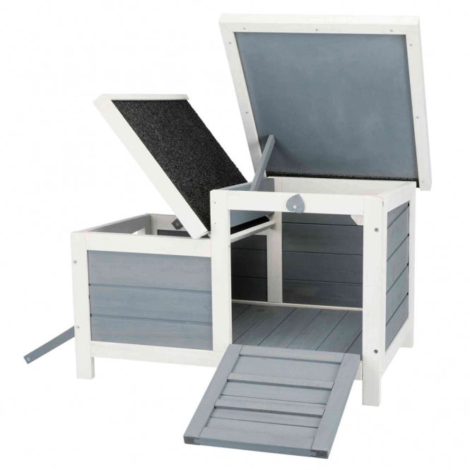 Trixie Trixie Natura Kleintierhaus - grau/weiß – Größenansicht