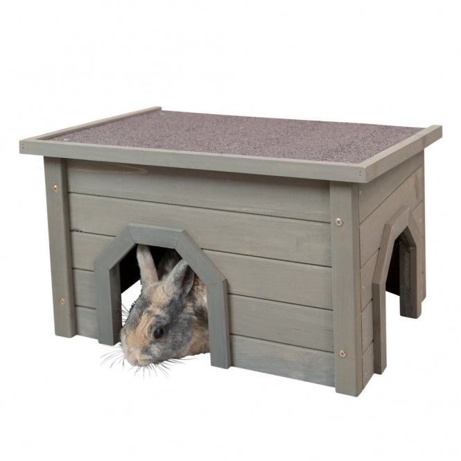 Trixie Trixie Natura Kleintierhaus - grau-grün, 50 × 30 × 37 cm – Vorderansicht