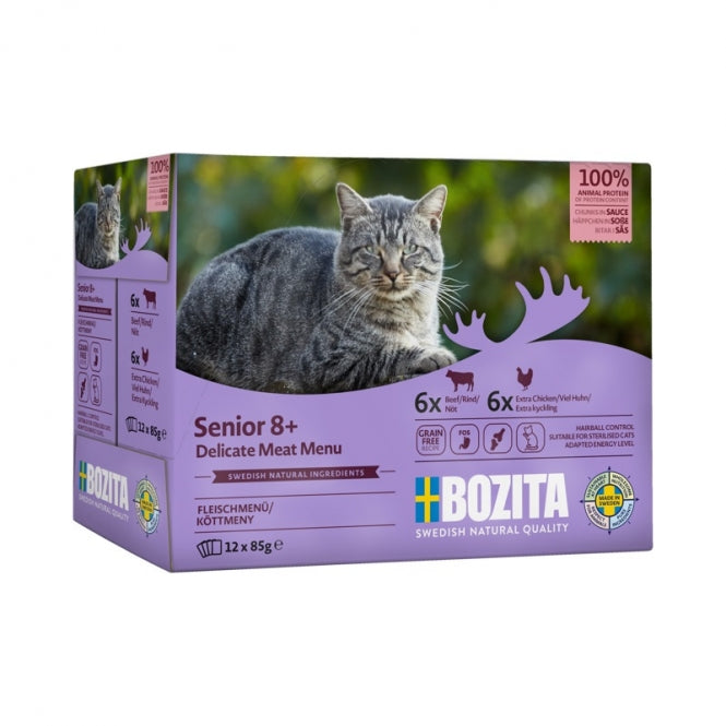Bozita Bozita Cat Frischebeutel Senior 8+ Multibox 12x85g – Vorderansicht