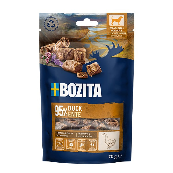 Bozita Bozita Dog Snack Meaty Bites Ente 70g – Vorderansicht