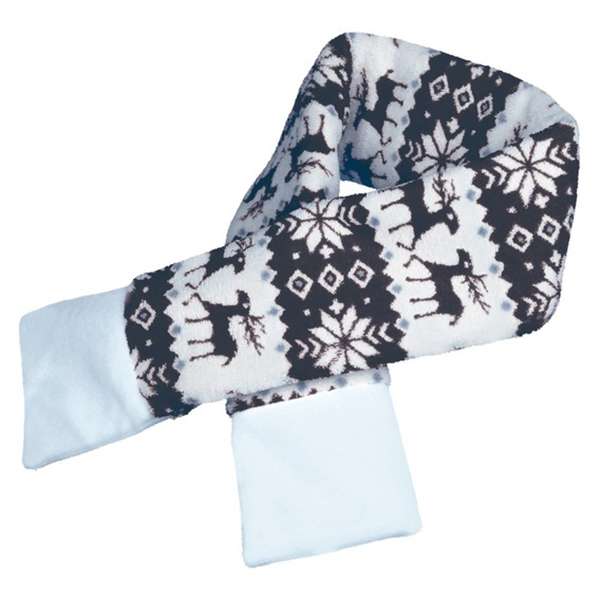 Trixie Trixie Xmas Fleeceschal - grau/weiß - L / 90 cm – Vorderansicht