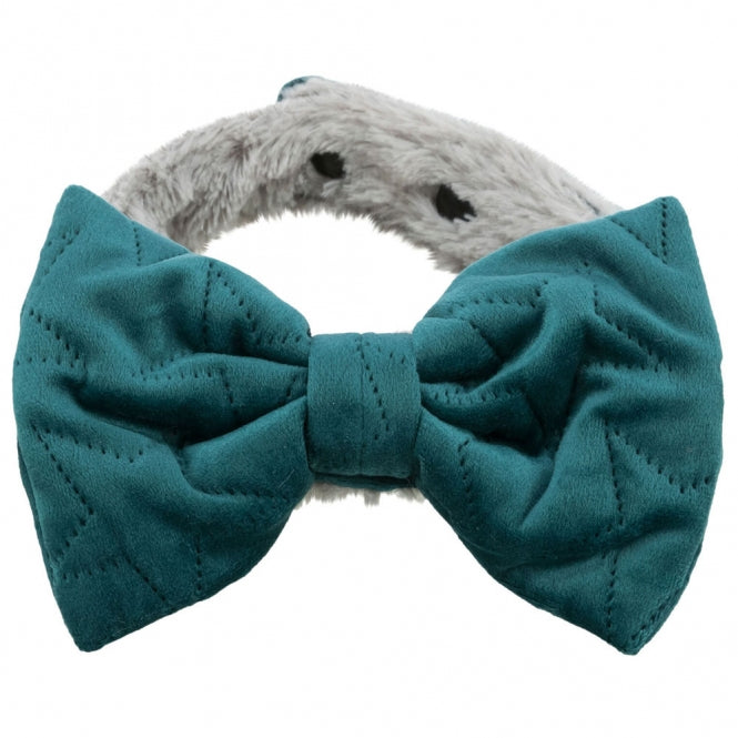 Trixie Trixie Halsband Estelle mit Schleife - grün - M–L: 40–55 cm/40 mm – Vorderansicht