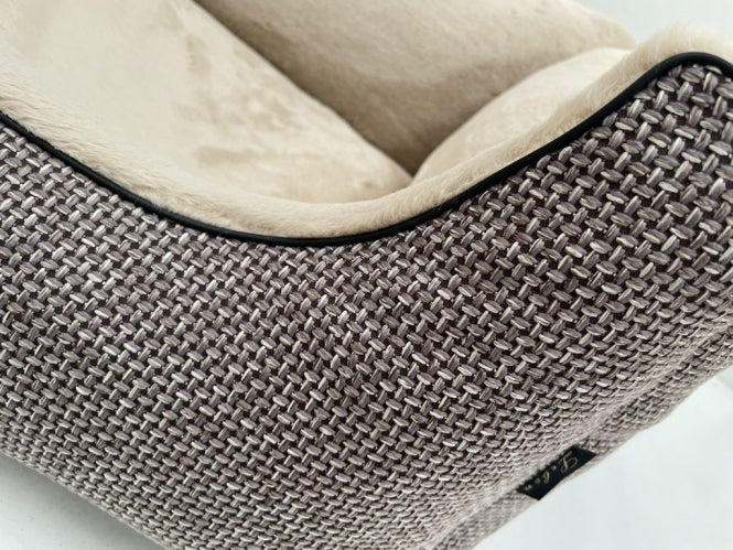 Lebon Lebon Hundebett Louis PLUS - Braun - 100 x 75 cm – Detailansicht