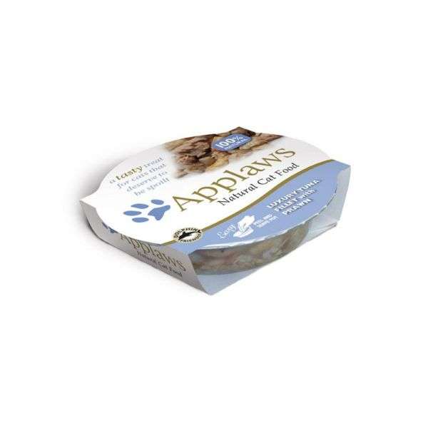 Applaws Applaws Cat Pots mit luxuriösem Thunfischfilet und Garnelen 60 g – Vorderansicht